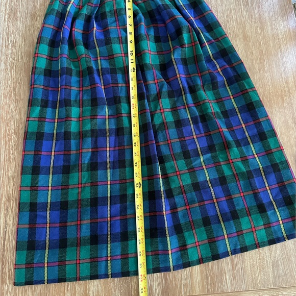Vintage J.G. Hook Women’s Tartan Plaid Wool Midi Skirt - Picture 6 of 14